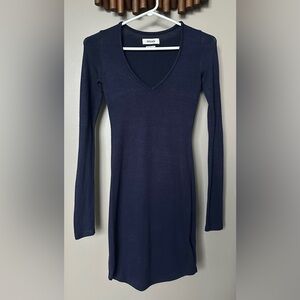 Aritzia Navy Long Sleeve Dress